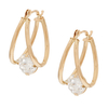 Hot Selling Gold Plated 8mm CZ Oval Hoop Earring YCE2318