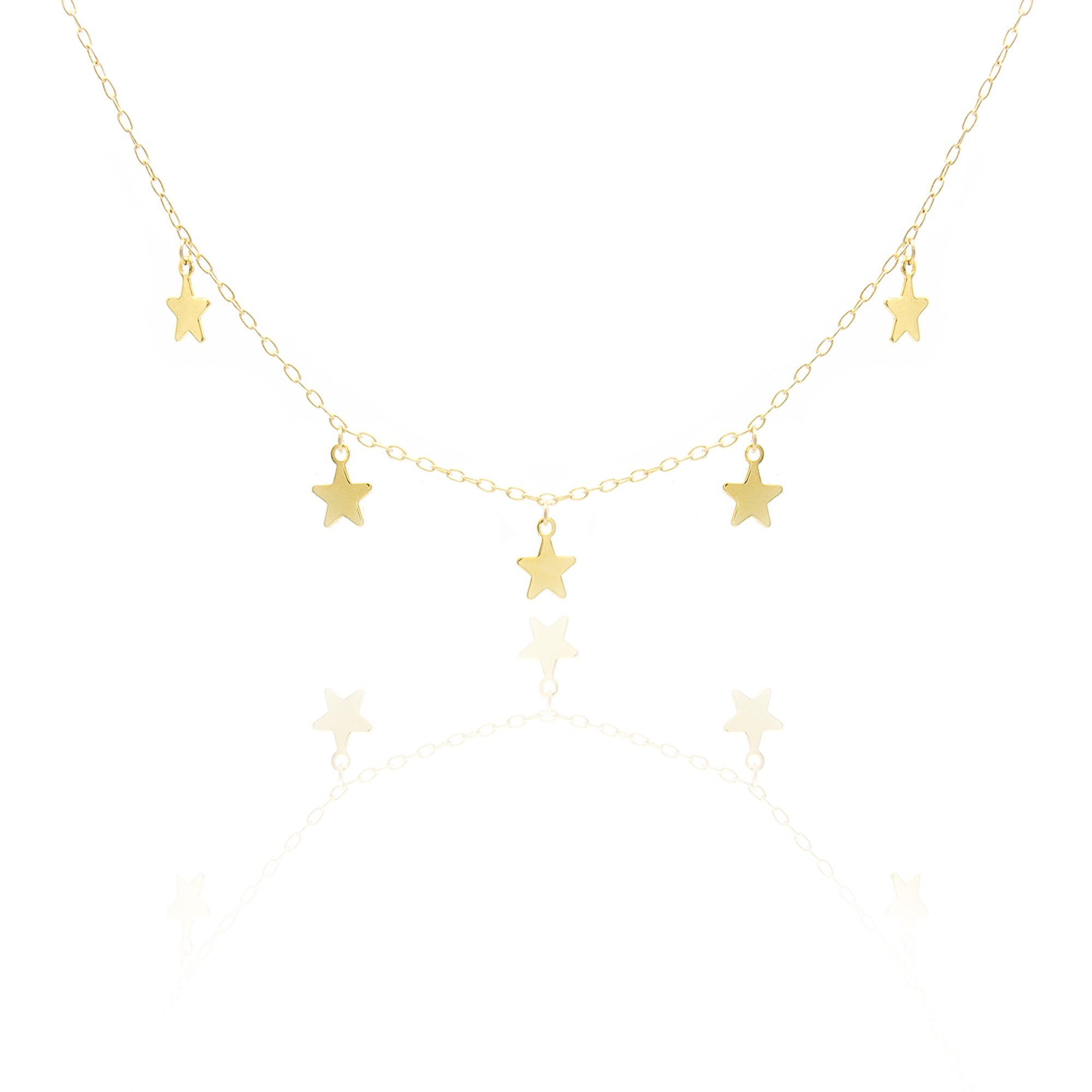 Delicate 14K Gold Tiny Star Charm Necklace YCN229