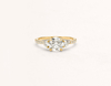 Three Stone Pave Setting Engagement Ring Jewelry for 925 Sterling Silver