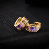 Gold Plated Multicolor CZ Silver Huggie Earring YCE2122