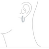 Princess Cubic Zircon Prong Setting Inside Hoop Earrings YCE2572