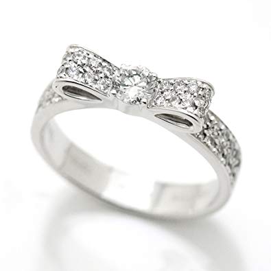 Bowknot Pave CZ Sterling Silver Vintage Rings for Ladies YCR2900